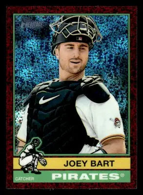 2025 Topps Heritage #449 Joey Bart Chrome Burgundy Sparkle Refractor - Baseball Card Single