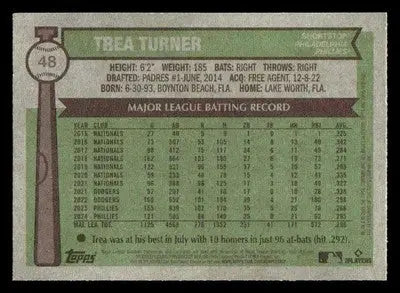 2025 Topps Heritage #48 Trea Turner Chrome