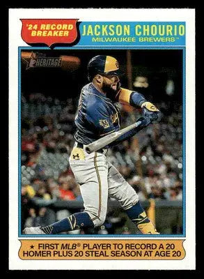 2025 Topps Heritage #5 Jackson Chourio - Baseball Card Single