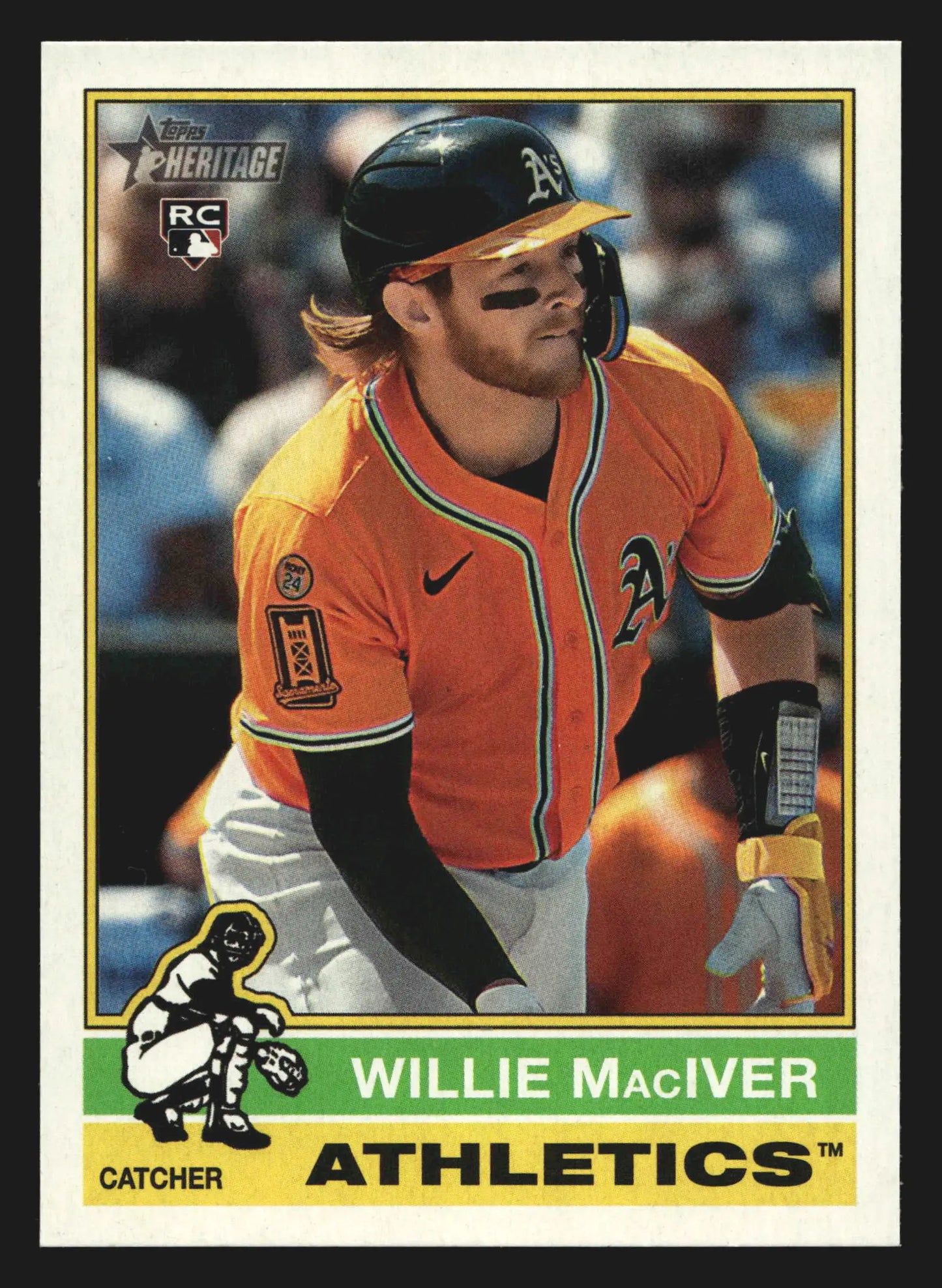 2025 Topps Heritage #533 Willie MacIver Athletics RC - Baseball Card Single