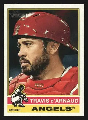 2025 Topps Heritage #564 Travis d’Arnaud Los Angeles Angels SP - Baseball Card Single
