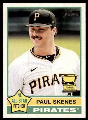 2025 Topps Heritage Paul Skenes Baseball Card with Original Gloss NM-MT Pirates