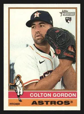 2025 Topps Heritage #637 Colton Gordon Astros RC SP - Baseball Card Single