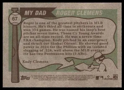 2025 Topps Heritage #67 Roger Clemens NM-MT Yankees ID:78247 - Baseball Card Single
