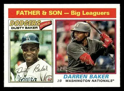 2025 Topps Heritage #70 Dusty Baker / Darren Baker - Baseball Card Single