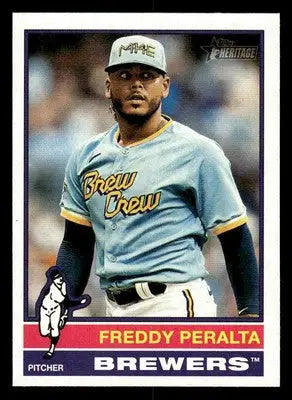 2025 Topps Heritage #76 Freddy Peralta - Baseball Card Single