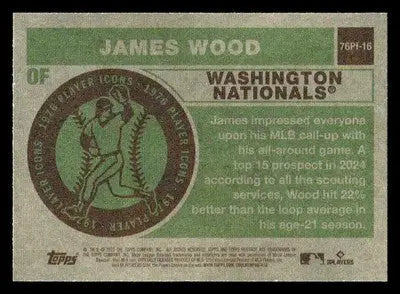 2025 Topps Heritage #76PI-16 James Wood 1976 Player Icons