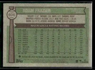 2025 Topps Heritage Adam Frazier #606 Kansas City Royals