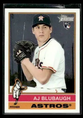 2025 Topps Heritage AJ Blubaugh #512 Chrome RC Houston Astros