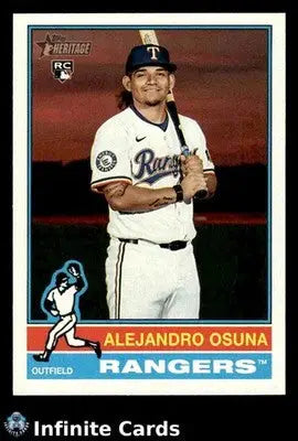 2025 Topps Heritage ALEJANDRO OSUNA #695 Texas Rangers RC