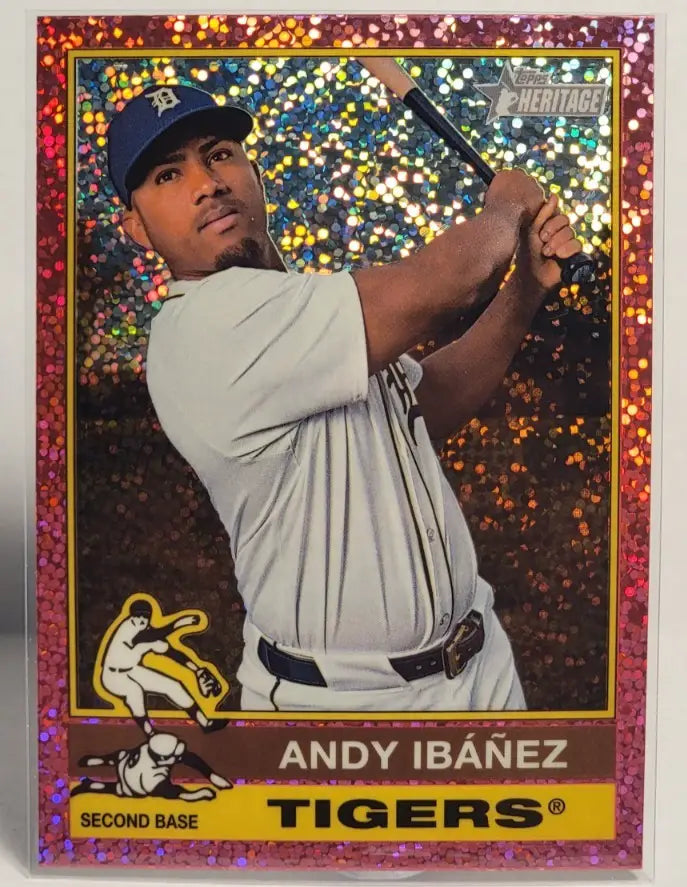 2025 Topps Heritage Andy Ibanez #94 Pink Speckle - Baseball Card Single