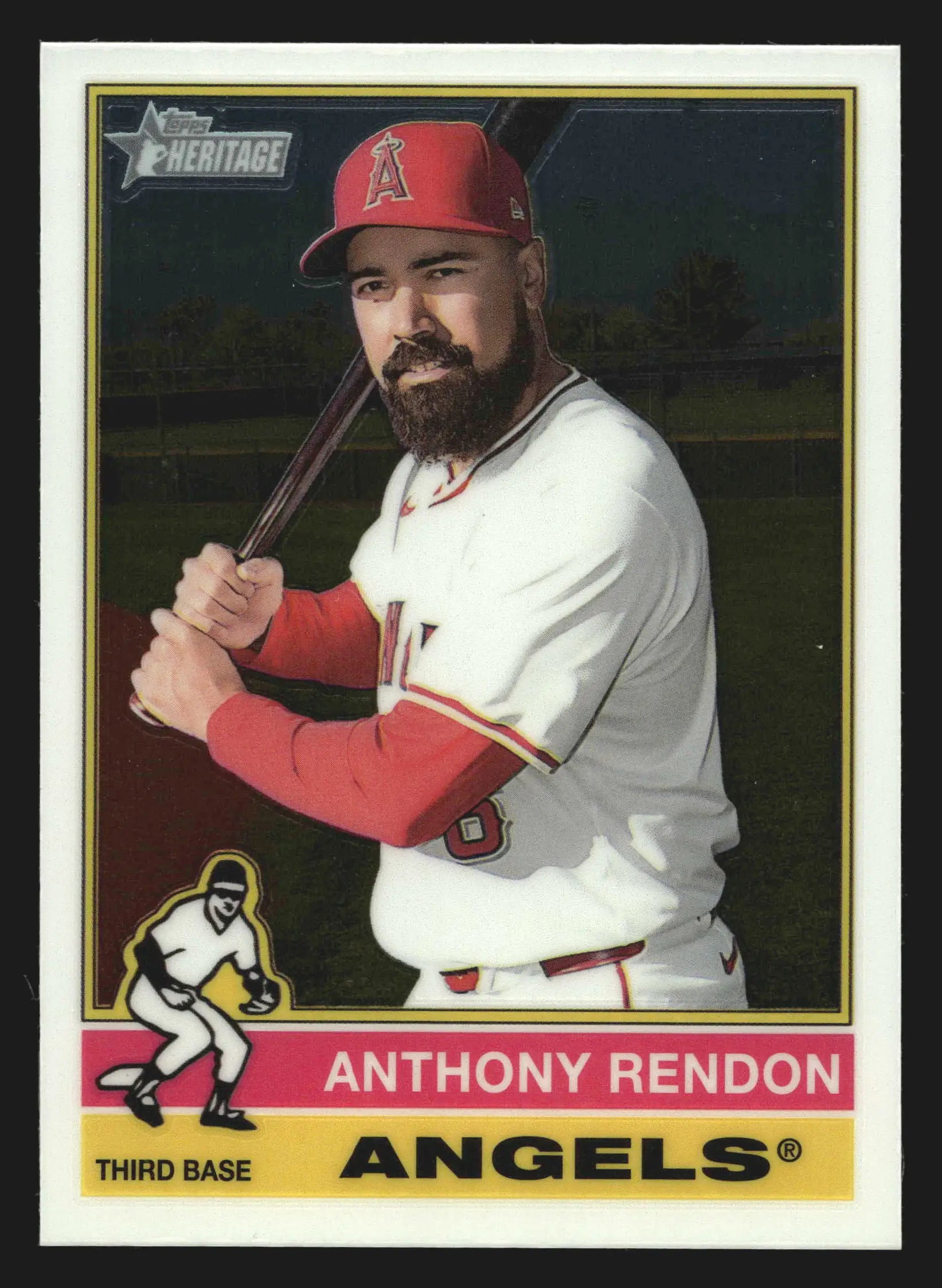 2025 Topps Heritage Anthony Rendon #121 Chrome Los Angeles Angels - Baseball Card Single