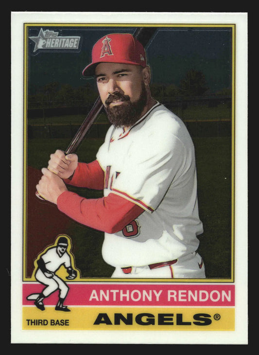 2025 Topps Heritage Anthony Rendon #121 Chrome Los Angeles Angels - Baseball Card Single