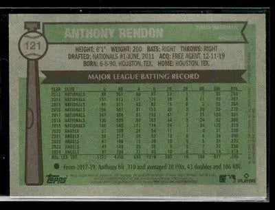 2025 Topps Heritage Anthony Rendon #121 Chrome Los Angeles Angels