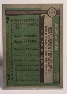 2025 Topps Heritage Base Chrome Jacob DeGrom baseball card featuring Topps Heritage design