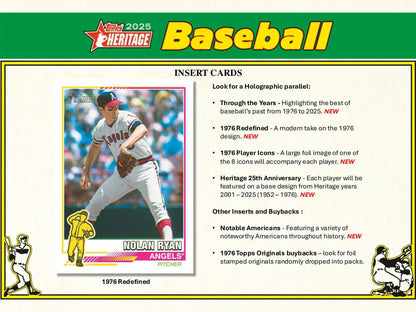 2025 Topps Heritage Baseball 8-Pack Blaster Box - Sports Card Hobby Boxes