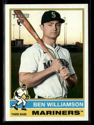 2025 Topps Heritage Ben Williamson #506 RC Seattle Mariners - Baseball Card Single