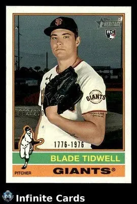 2025 Topps Heritage BLADE TIDWELL #698 #/200 Bicentennial SF Giants RC