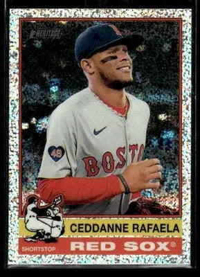 2025 Topps Heritage Ceddanne Rafaela #126 Chrome Silver Sparkle Refr Red Sox
