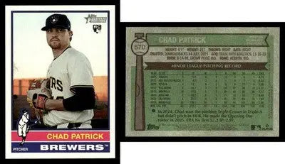 2025 Topps Heritage CHAD PATRICK #570 RC [Base] Milwaukee Brewers RC