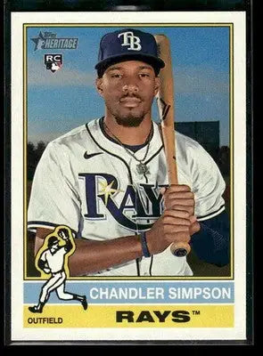 2025 Topps Heritage Chandler Simpson #519 RC Tampa Bay Rays