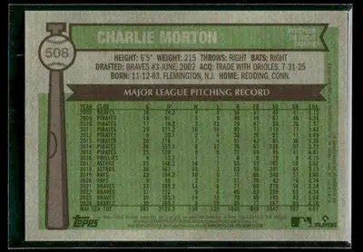 2025 Topps Heritage Charlie Morton #508 Chrome Detroit Tigers - Baseball Card Single