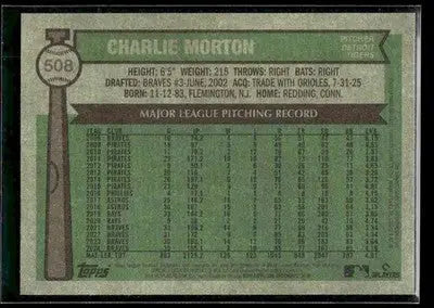 2025 Topps Heritage Charlie Morton #508 Detroit Tigers - Baseball Card Single