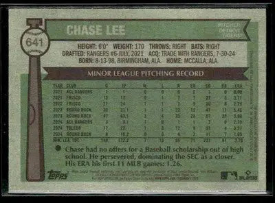 2025 Topps Heritage Chase Lee #641 RC Detroit Tigers