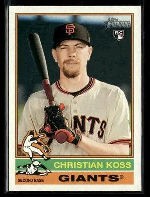 2025 Topps Heritage Christian Koss #538 RC San Francisco Giants - Baseball Card Single