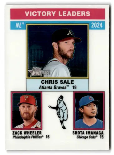 2025 Topps Heritage Chrome #199 Chris Sale Zack Wheeler Shaot Imanaga N ID:78219 - Baseball Card Single