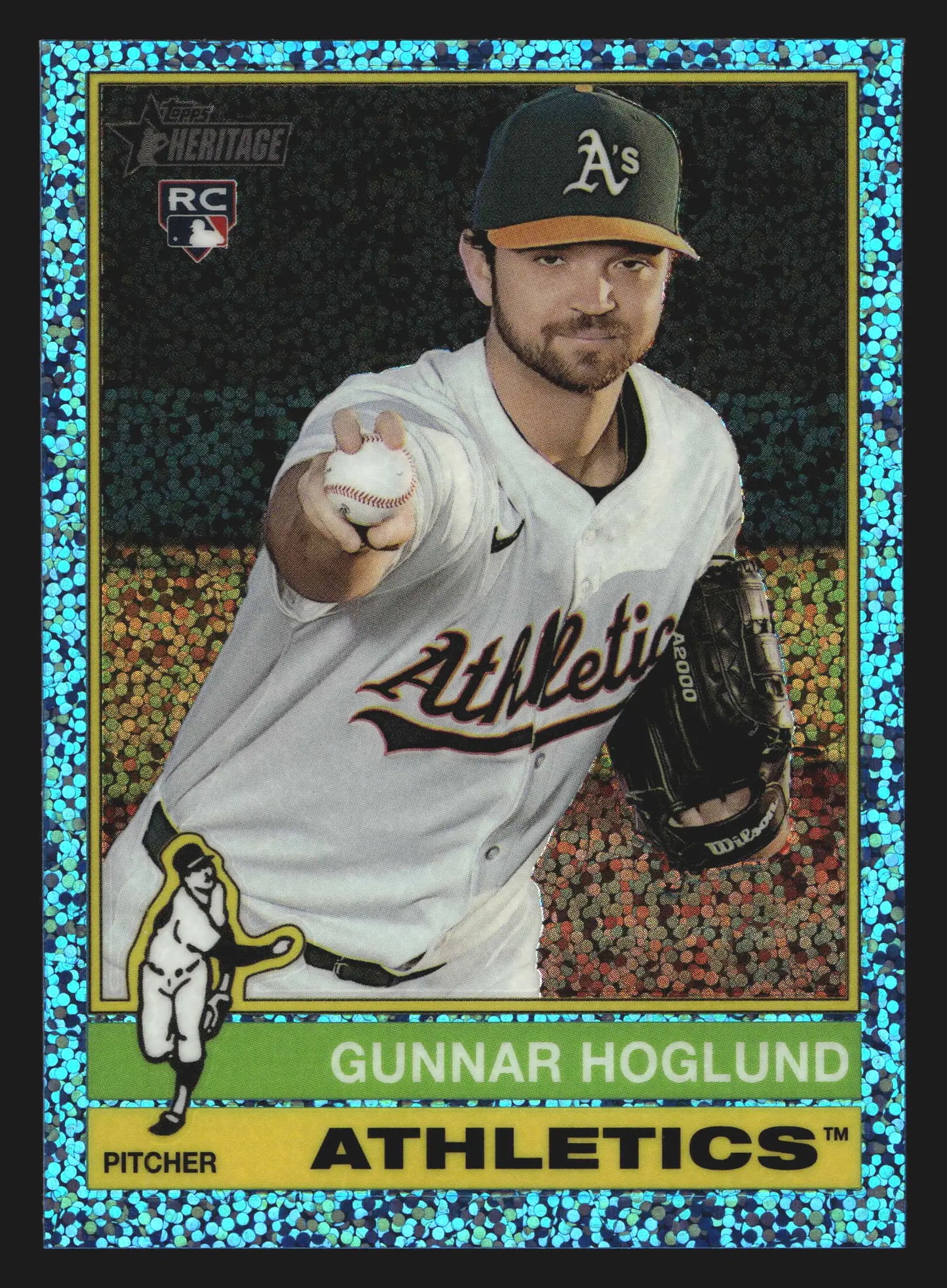 2025 Topps Heritage Chrome #645 Gunnar Hoglund Light Blue Sparkle RC - Baseball Card Single
