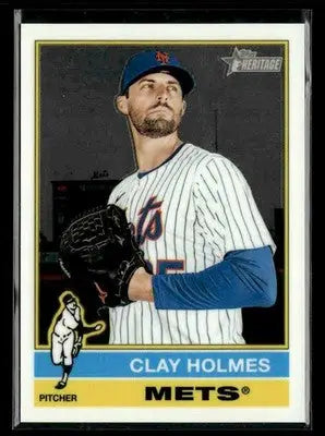 2025 Topps Heritage Clay Holmes #553 Chrome New York Mets - Baseball Card Single