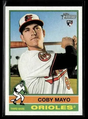 2025 Topps Heritage Coby Mayo #340 RC Baltimore Orioles