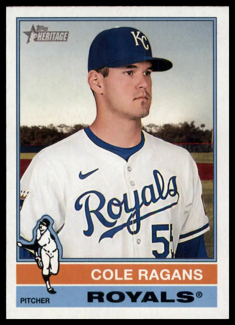 2025 Topps Heritage Cole Ragans 187 Kansas City Royals NM - Baseball Card Single
