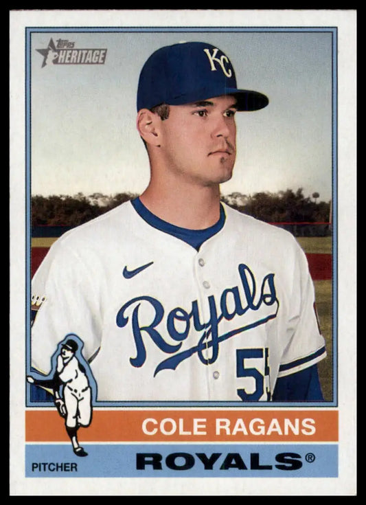 2025 Topps Heritage Cole Ragans 187 Kansas City Royals NM - Baseball Card Single