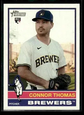 2025 Topps Heritage Connor Thomas #605 RC Milwaukee Brewers