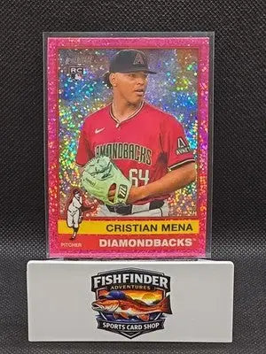 2025 Topps Heritage - Cristian Mena #134 Chrome Pink Sparkle Refractor (RC) - Baseball Card Single