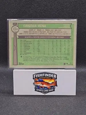 2025 Topps Heritage - Cristian Mena #134 Chrome Pink Sparkle Refractor (RC) - Baseball Card Single