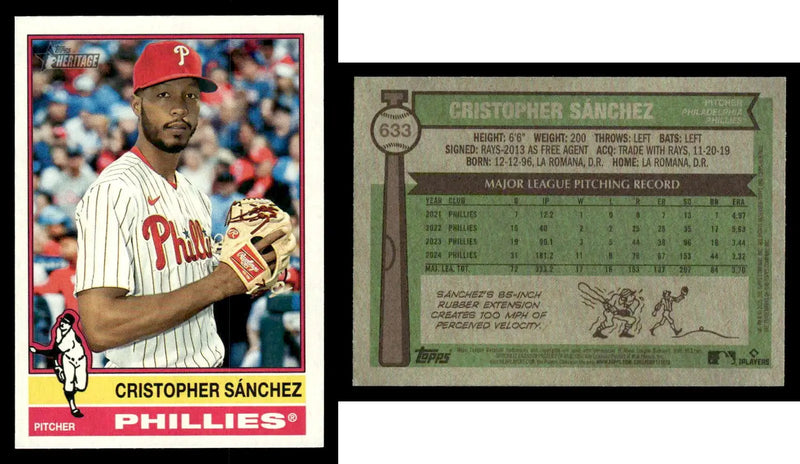 2025 Topps Heritage CRISTOPHER SANCHEZ #633 [Base] Philadelphia Phillies - Baseball Card Single