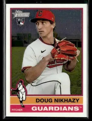 2025 Topps Heritage Doug Nikhazy #554 Chrome RC Cleveland Guardians