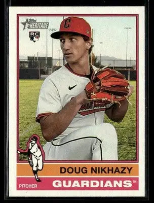 2025 Topps Heritage Doug Nikhazy #554 RC Cleveland Guardians