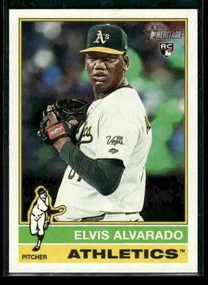 2025 Topps Heritage Elvis Alvarado #692 RC Athletics