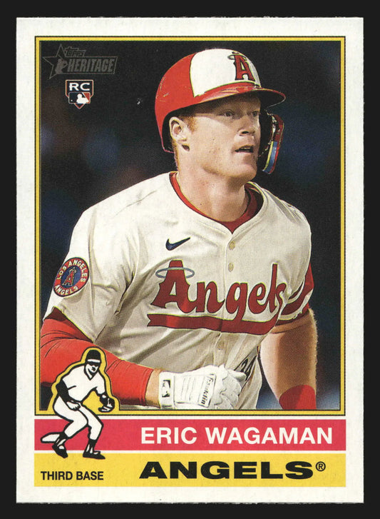 2025 Topps Heritage Eric Wagaman #260 Los Angeles Angels RC - Baseball Card Single