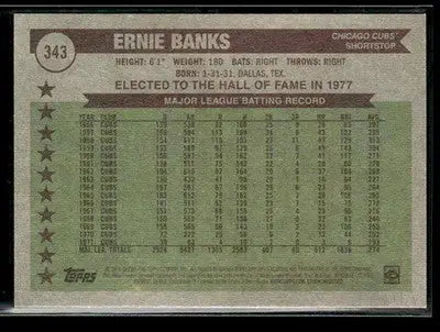 2025 Topps Heritage Ernie Banks #343 Chicago Cubs