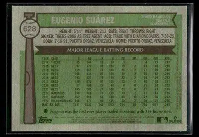 2025 Topps Heritage Eugenio Suárez #628 Light Blue Sparkle Refr Mariners - Baseball Card Single