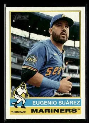 2025 Topps Heritage Eugenio Suárez #628 Seattle Mariners