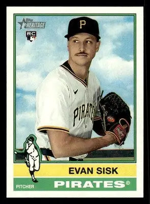 2025 Topps Heritage Evan Sisk #552 RC Pittsburgh Pirates - Baseball Card Single