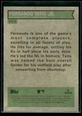 2025 Topps Heritage Fernando Tatis Jr. #P10-12 Perfect 10 Holo Padres
