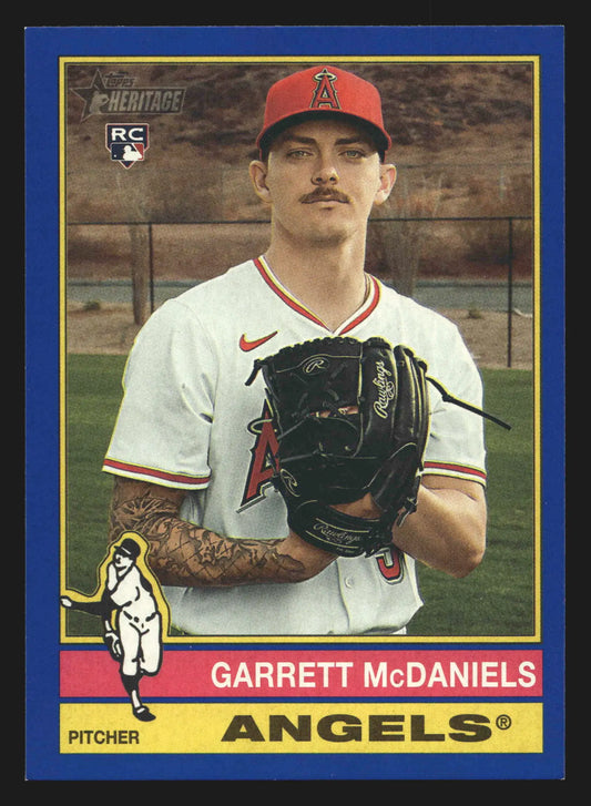 2025 Topps Heritage Garrett McDaniels #578 Blue Border Angels RC - Baseball Card Single
