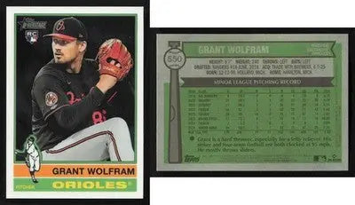 2025 Topps Heritage GRANT WOLFRAM #550 Chrome RC Baltimore Orioles RC